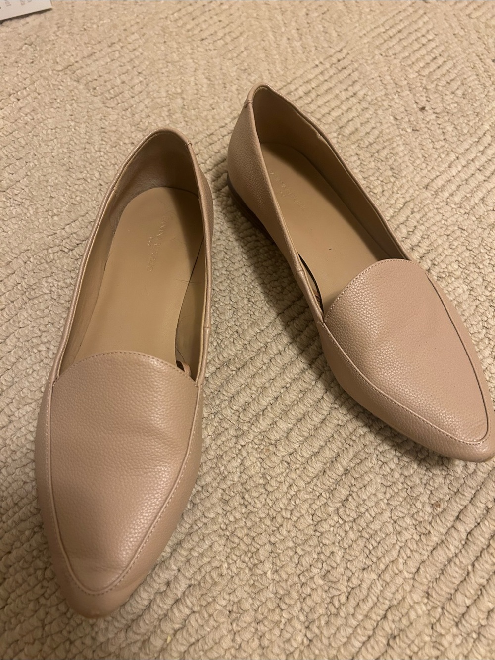 Banana Republic Women's Pointed Toe Loafers in Light Beige